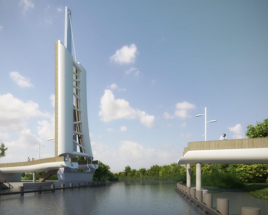 Ontwerp voor nieuwe brug over de Oude Rijn in Katwijk